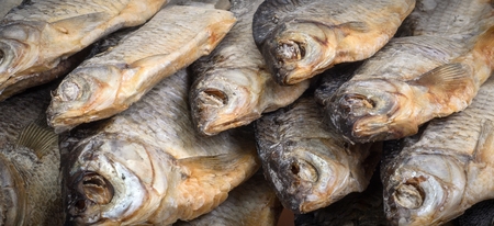 The dried fish clous-upの写真素材