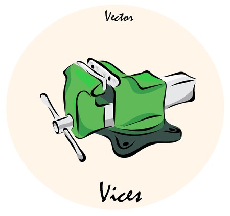 Vector illustration. Illustration shows a construction tool VicesÂのイラスト素材