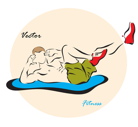 Vector illustration. Illustration shows a FitnessÂのイラスト素材