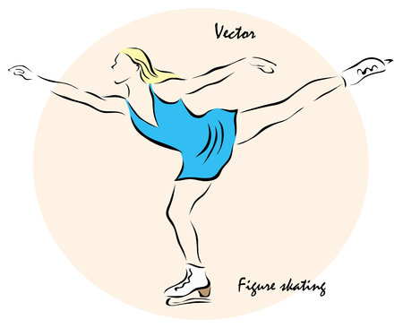 Vector illustration. Illustration shows a Winter sports competition Games. Figure skatingÂのイラスト素材
