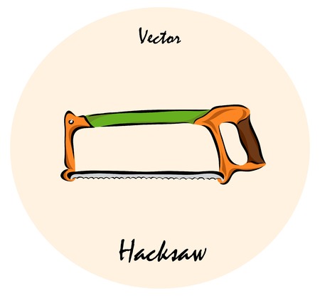 Vector illustration. Illustration shows a construction tool HacksawÂのイラスト素材
