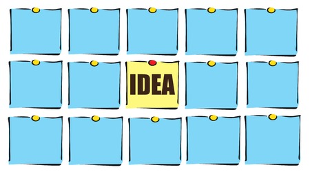 Vector illustration. Illustration shows a stickers with inscription ideaÂのイラスト素材