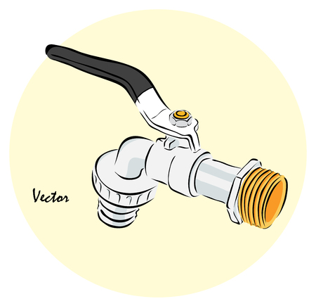 Vector illustration. Illustration shows a construction tool FaucetÂのイラスト素材