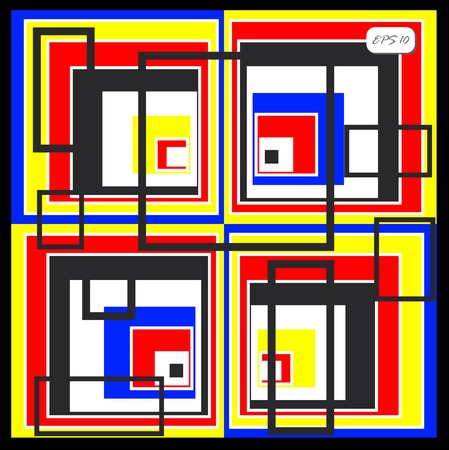 Geometric texture. Vector background. Neoplastitsizmのイラスト素材