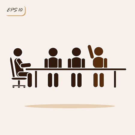 Vector illustration showing teamwork. Business concept. Sign and symbolのイラスト素材