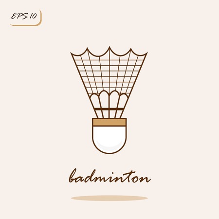 Vector illustration showing shuttlecock badminton. Badminton Sports Gameのイラスト素材