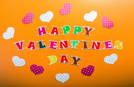 Background. Happy Valentine's Day. Hearts. Loveの写真素材