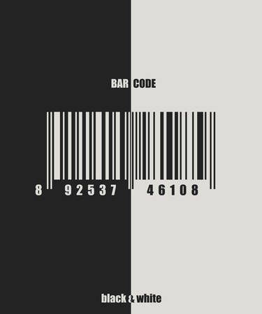 Bar code design. Vector background. Black and whiteのイラスト素材