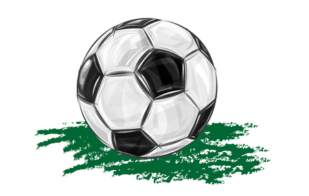 Vector illustration shows Soccer ball.のイラスト素材