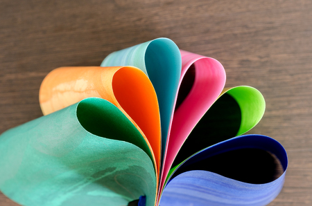Sheets of colored paper. Abstract backgroundの写真素材