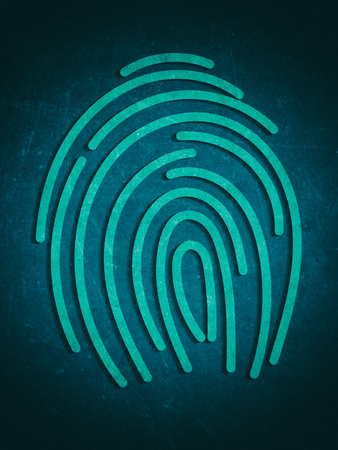 Concept of digital security. Fingerprintの写真素材