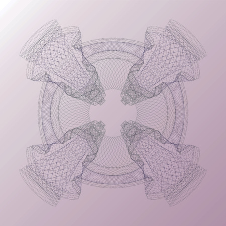 Guilloche Pattern Rosette for Certificate, Play Money or Other Security Papers - Vector Illustration,のイラスト素材