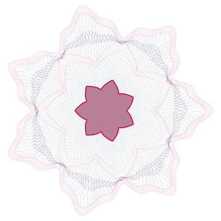 Guilloche Pattern Rosette for Certificate, Play Money or Other Security Papers - Vector Illustration,のイラスト素材