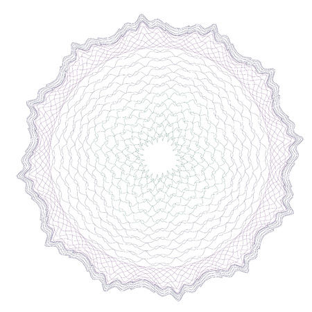 Guilloche Pattern Rosette for Certificate, Play Money or Other Security Papers - Vector Illustration,のイラスト素材
