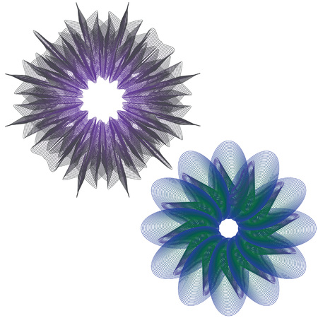 Guilloche Pattern Rosette for Certificate, Play Money or Other Security Papers - Vector Illustration,のイラスト素材