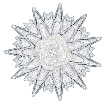 Guilloche Pattern Rosette for Certificate, Play Money or Other Security Papers - Vector Illustration,のイラスト素材