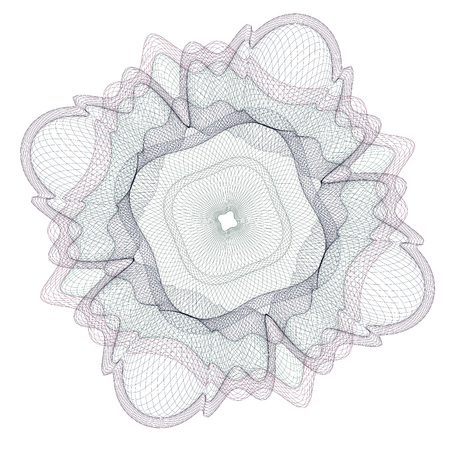 Guilloche Pattern Rosette for Certificate, Play Money or Other Security Papers - Vector Illustration,のイラスト素材