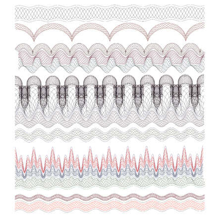 Cool template, background with guilloche pattern (watermark), frame. Useful for: Certificate of Achievement, Certificate of education, awards, winner.のイラスト素材