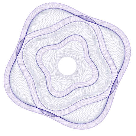 Watermark, Guilloche rosetta, design for background for certificate,のイラスト素材