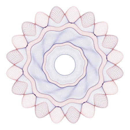 Watermark, Guilloche rosetta, design for background for certificate, Security lines,のイラスト素材