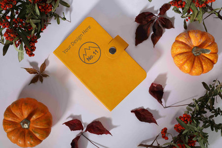 Yellow Notebook Isolated on White Background