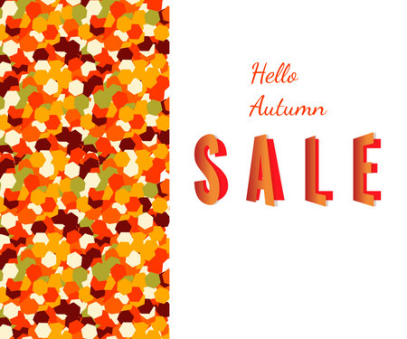 Autumn sale banner for design. Template. Vector illustrationのイラスト素材