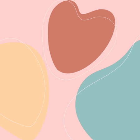 Abstract background in pastel colors with heart. Vector illustrationのイラスト素材
