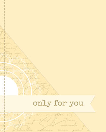 Template Just for you for notes, to-do list, ideas, wishes, plans, fantasies. Album vintage scrapbooking. Vector illustrationのイラスト素材