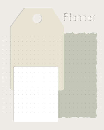 Planner template universal for notes reminders plans ideas schedule. Vector illustrationのイラスト素材
