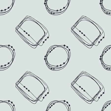 Pattern hand drawn doodle circles and shapes. Vector illustrationのイラスト素材