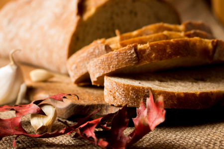 A fresh loaf of bread.の写真素材