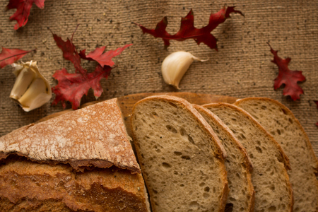 A fresh loaf of bread.の写真素材