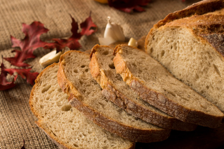 A fresh loaf of bread.の写真素材