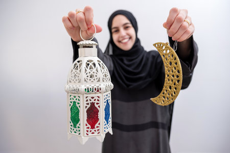 Let the light of the fanous illuminate our hearts with peace and happiness this Ramadan and Eidの写真素材