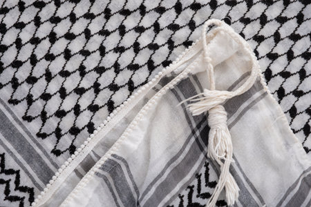 Palestinen keffeyh on white background  isolated with mock up and copy spaceの写真素材