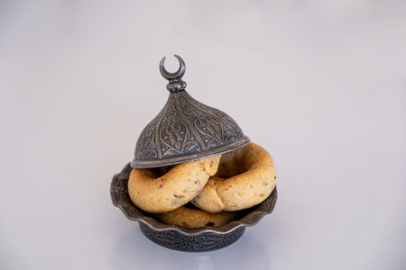 Eid sweets on white background