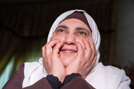 female wearing hijabの写真素材