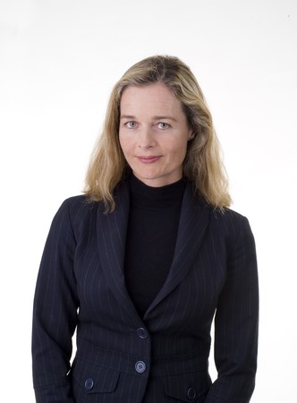 Smiling European business women in her 40's isolated on whiteの写真素材
