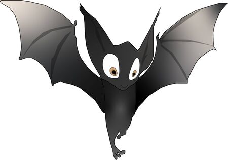 Illustration of Cartoon Halloween bat
