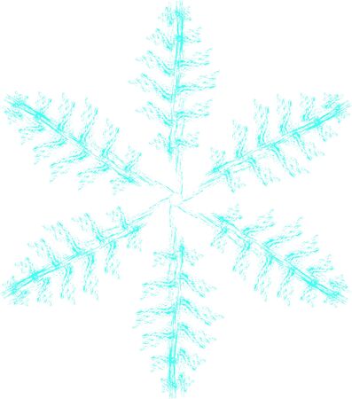 Snowflake Icon graphic.Winter snowflake sign. Air conditioning symbol. Colorful outline concept.の写真素材