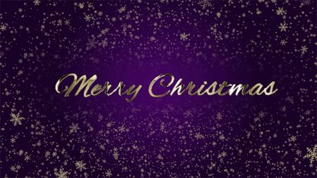 Magic Christmas Tree. Gold snow Background. Christmas Cardの写真素材