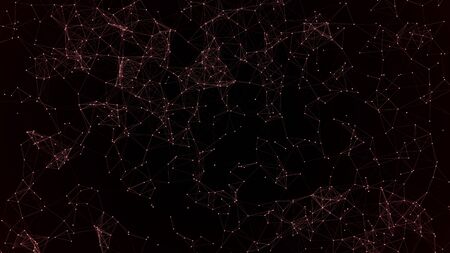 Abstract Plexus Blue Geometrical Shapes. Connection And Web Concept. Digital, Depth of field settings. 3D rendering.の写真素材