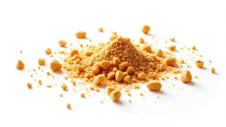 Couscous isolated on a white background. Selective focus.の素材