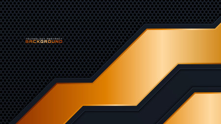 gold abstract background banner with circle gold color creative digital light modernのイラスト素材