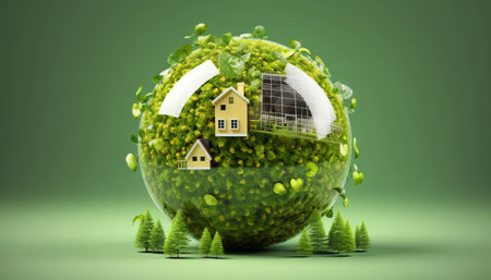 illustrating the concept of sustainable development and responsible consumptionの素材