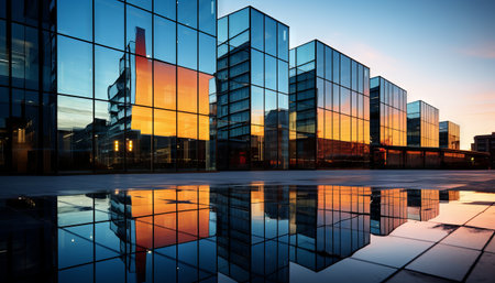 Abstract reflections in modern architectureの素材