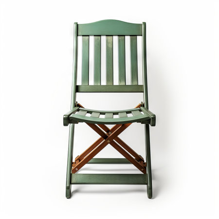 Folding Chair, isolated on white background with clipping pathの素材