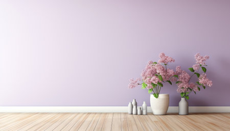 Horizontal space with bright mockup empty wall. Living room - modern design Living room.の素材