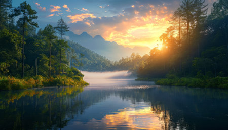 pictures of beautiful and amazing natural scenery, unique tourist attractions that many people likeの素材