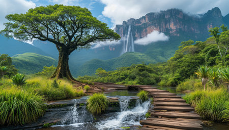 pictures of beautiful and amazing natural scenery, unique tourist attractions that many people likeの素材